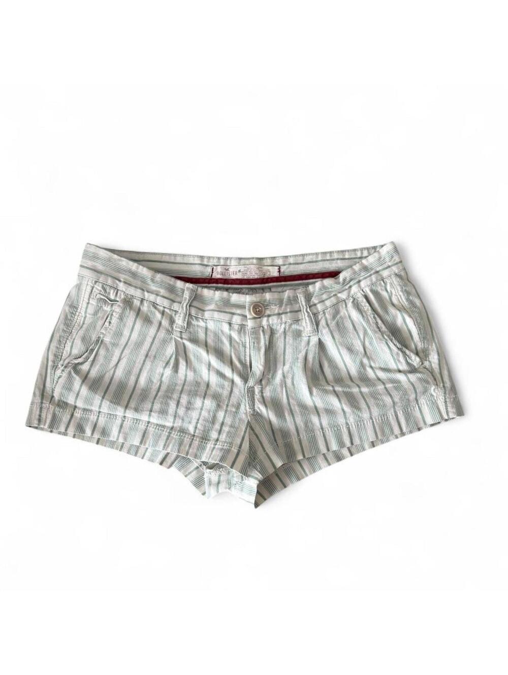 Y2K Hollister Mint Stripe Shorts